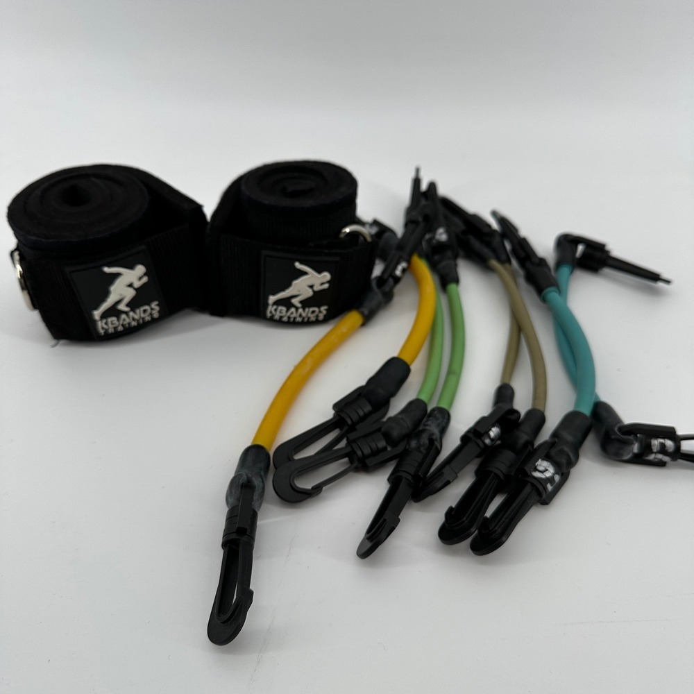 KBands Training Beginner Resistance Leg Bands Set and Victory Ropes Mesh Bags - Picture 3 of 6